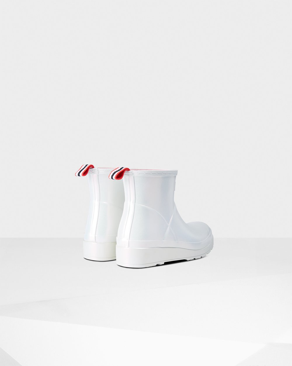 Play Botas Hunter Mujer Plateadas Original Short Nebula Rain 630172-NHC